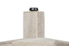 The COSIMA, Teak Corner Shower Bench, Rustic Gray Finish, 16 inch